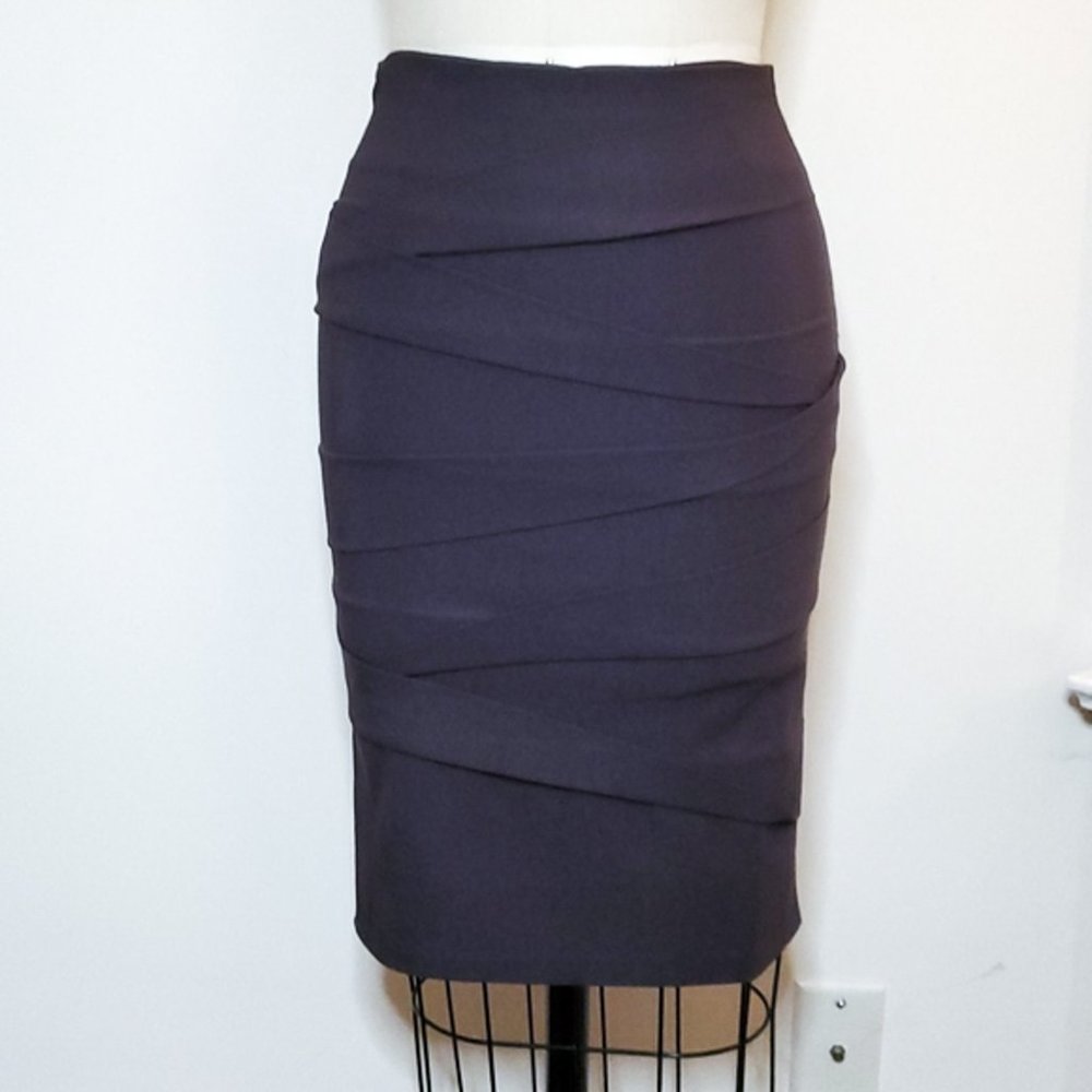Navy blue pencil skirt
